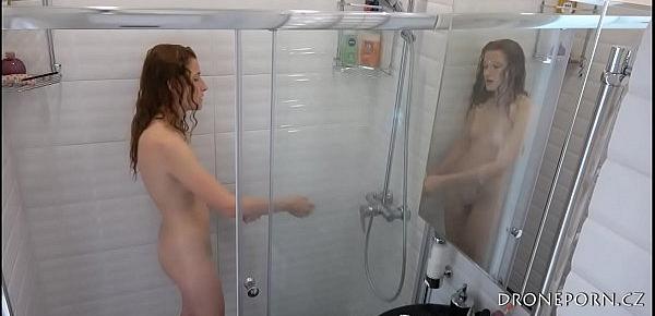  Redhead Foxy Lee - Perfect shower masturbation